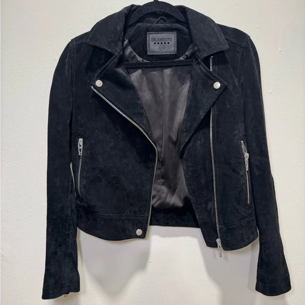 BLANKNYC Black Suede Moto Jacket – 100% Leather – Size XS - Picture 4 of 9